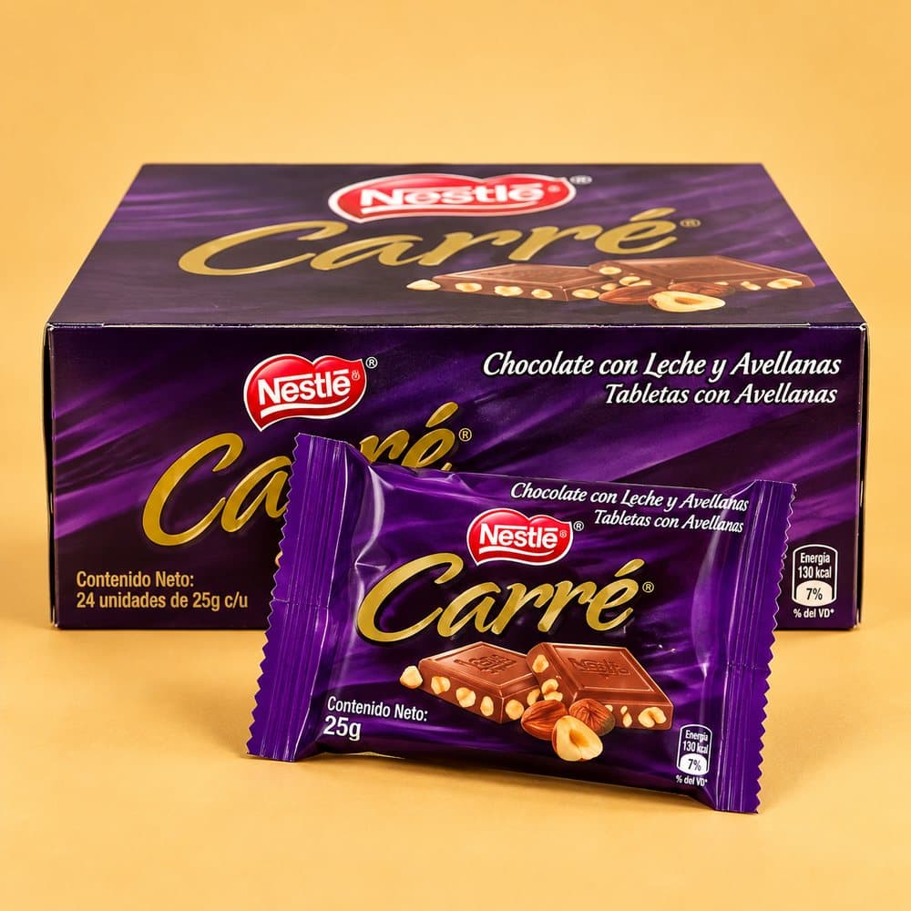 Chocolate Carré con avellanas 25 g