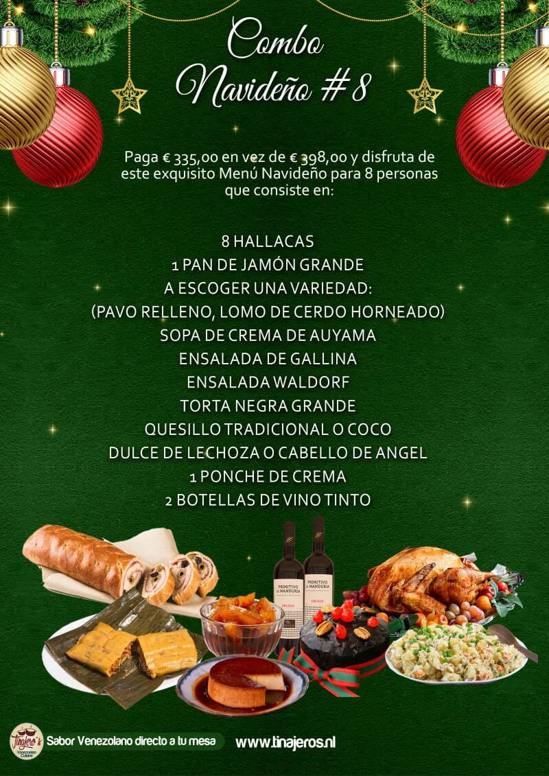 Christmas menu for 8
