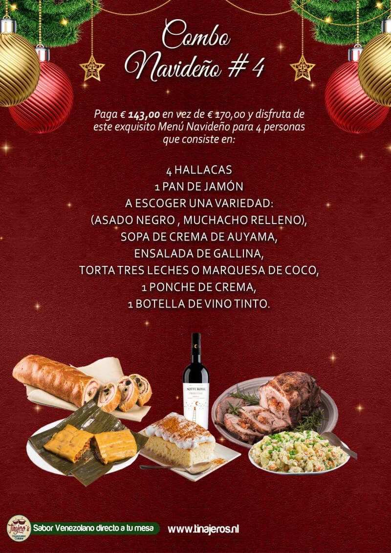 Christmas menu for 4