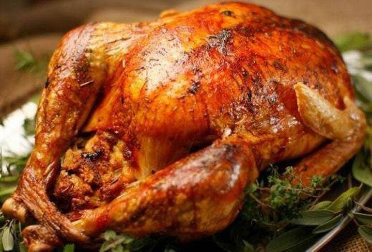 Roast stuffed turkey